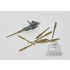 1/350 German Flak Tower I Berliner Zoo G Tower 128mm Metal Gun Barrels (8pcs) for Takom 6004/6005