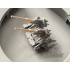 1/350 German Flak Tower I Berliner Zoo G Tower 128mm Metal Gun Barrels (8pcs) for Takom 6004/6005