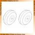 1/32 Fiat G.50-II / G.50bis Main Wheels Set for Special Hobby kit
