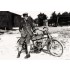 1/32 German Aviator Werner Voss posing with a Motorcycle