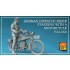 1/32 German Dispatch Rider standing with a motorcycle