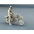 1/32 German Dispatch Rider standing with a motorcycle