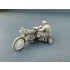 1/32 British Dispatch Rider checking motorcycle