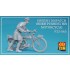 1/32 British Dispatch Rider pushing his motorcycle