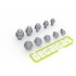 Hexagon Nuts with Rod and Washer Type 1 - 1.5 - 2.5 mm (204pcs, resin)