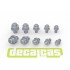 Hexagon Nuts with Rod and Washer Type 1 - 1.5 - 2.5 mm (204pcs, resin)