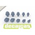 Hexagon Nuts with Rod and Washer Type 1 - 1.5 - 2.5 mm (204pcs, resin)