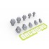 Hexagon Nuts with Rod Type 1 - 1.5 - 2.5 mm (204pcs, resin)