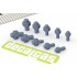 Hexagon Nuts with Rod Type 1 - 1.5 - 2.5 mm (204pcs, resin)