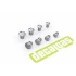 Slotted Large Raised Cheese Head Screws 1.75 - 2.5 mm (200pcs, resin)
