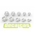 Fasteners - Light Weight Hexagonal Flange Bolt 1.5 - 2.5 mm (240pcs, 3d print)