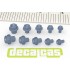 Fasteners - Light Weight Hexagonal Flange Bolt 1.5 - 2.5 mm (240pcs, 3d print)