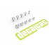 Fasteners - Hexagonal Flange Bolt Drilled 0.7 - 1.2 mm (476pcs, 3d print)
