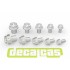Fasteners - Hexagonal Flange Bolt Drilled 1.5 - 2.5 mm (240pcs, 3d print)