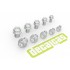 Fasteners - Hexagonal Flange Bolt Drilled 1.5 - 2.5 mm (240pcs, 3d print)