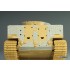 1/48 WWII Tiger I Late Zimmerit Decal set and Engine Grill PE for Tamiya kit