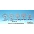 1/24 Republic P-47D Thunderbolt Sagged Wheels Set 3 for Kinetic kit K3207