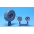 1/48 Boeing B-17 Flying Fortress Main Gear Sagged Wheels Set 2 for Revell kit