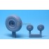 1/48 Boeing B-17 Flying Fortress Main Gear Sagged Wheels Set 2 for Revell kit