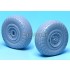 1/48 Boeing B-17 Flying Fortress Main Gear Sagged Wheels Set 2 for Revell kit