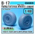 1/48 Boeing B-17 Flying Fortress Main Gear Sagged Wheels Set 3 for Revell kit