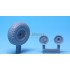 1/48 Boeing B-17 Flying Fortress Main Gear Sagged Wheels Set 3 for Revell kit