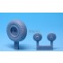 1/48 Boeing B-17 Flying Fortress Main Gear Sagged Wheels Set 3 for Revell kit