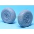 1/48 Boeing B-17 Flying Fortress Main Gear Sagged Wheels Set 3 for Revell kit