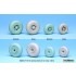 1/48 Lockheed P-38 F/G Lightning Sagged Wheel set for Tamiya kits