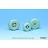 1/48 Lockheed P-38 F/G Lightning Sagged Wheel set for Tamiya kits