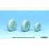 1/48 Lockheed P-38 F/G Lightning Sagged Wheel set for Tamiya kits