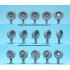1/35 WWII Schwimmwagen Wide Sagged Wheels Set for Tamiya kit #35224 (5 wheels)
