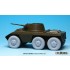 1/35 WWII US M8/M20 Greyhound Sagged Wheels Set for Tamiya kits #35228/35234 (6 wheels)