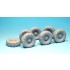 1/35 US M1083 FMTV Michelin XL Sagged Wheels Set for Trumpeter kits 01007/01008 (7 wheels)