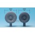 1/35 US M-ATV MRAP 16.00xR20 Sagged Wheels Set for Panda Hobby kit PH35001 (5 wheels)
