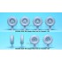 1/35 JSDGF HMV Sagged Wheels Set for Fine Molds kits FM41/FM42 (4 wheels) 