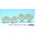 1/35 US Cougar 4x4 MRAP Sagged Wheels Set for Panda Hobby kits #35003/35010 (4 wheels) 