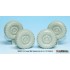 1/35 US Cougar 4x4 MRAP Sagged Wheels Set for Panda Hobby kits #35003/35010 (4 wheels) 