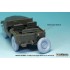 1/35 US M38A1 1/4t Utility Truck Sagged Wheels Set for AFV Club AF35S17/AF35S19 (5 wheels)