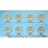 1/35 Polish Army KTO Rosomak "Nokian" Sagged Wheels Set for IBG Models kit