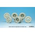 1/35 Civilian Truck Sagged Wheels Set (7pcs w/mask) for Diopark kits