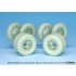 1/35 US M54A2 Cargo Truck Sagged Rear Wheel set (standard loaded) for AFV Club kits