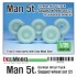 1/35 Man 5t. Mil gl Truck Sagged Wheels #2 Continental HCS Tyres for HobbyBoss/Revell