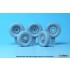 1/35 Russian UAZ 3909 Van Sagged Wheel set for Zvezda kits