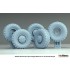 1/35 Russian Gaz-Tiger-M Sagged Wheel set for Zvezda/Meng kit