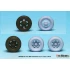 1/48 WWII US Army GMC CCKW 2-1/2t Truck Sagged Wheels Set for Tamiya #48/79 (11 wheels)