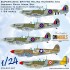 1/24 Supermarine Spitfire Mk.IXc Numbers & Insignia Paint Masking for Airfix #17001