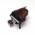 1/72 Miniature Furniture - Stately Grand Piano with Stool (the lid can be opened)