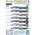 1/72 USN VF-14/41/74/84/101 F-14 Tomcat Collection #3 Decals for Academy/Finemolds/Fujimi