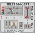 1/72 MiG-21Bis Instrument Control Panels and Seatbelts for Eduard kits